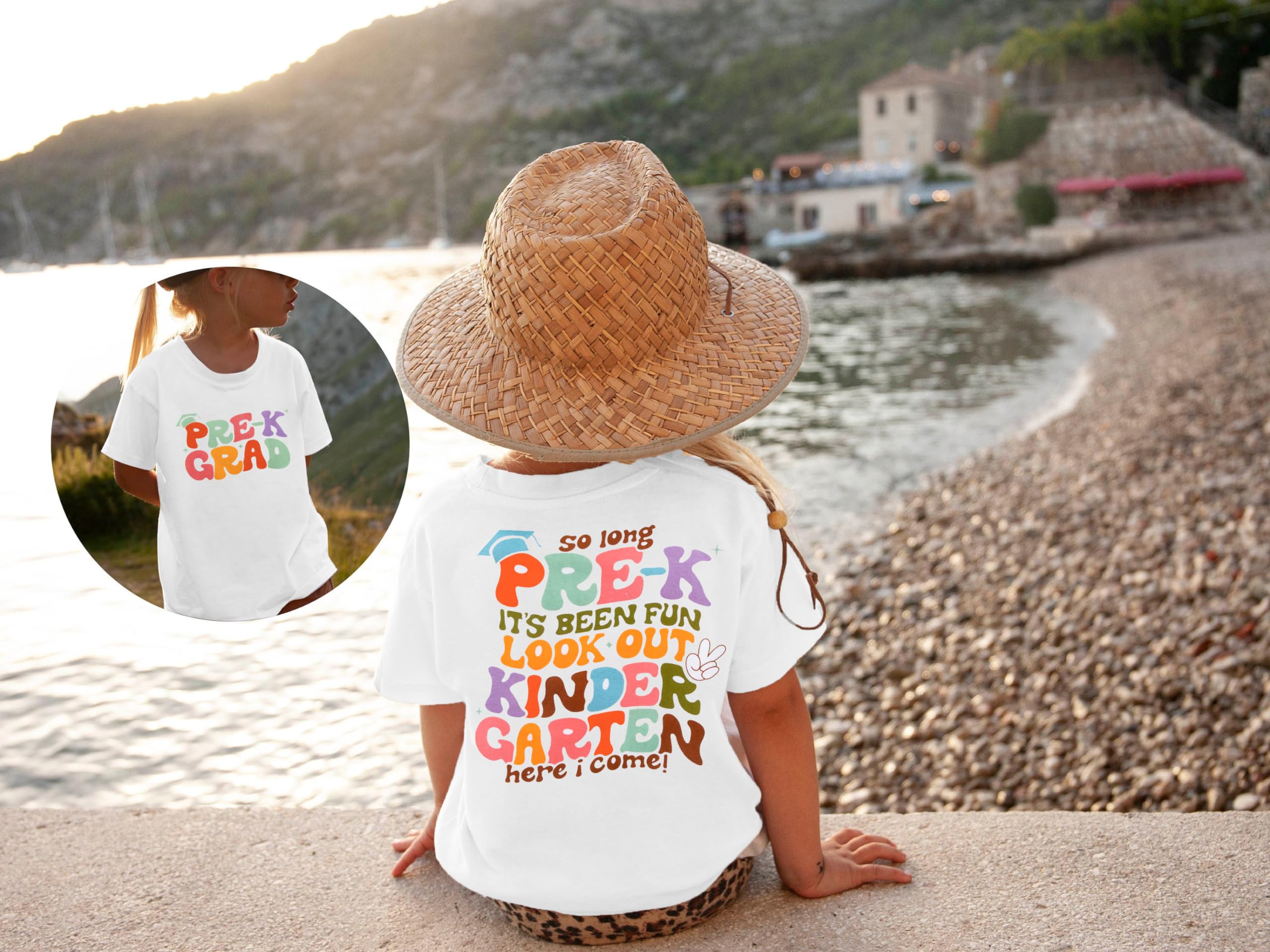 BANGELY Pre-K Graduation Shirt Toddler Kids Last Day School 2026 White Size 4-5T