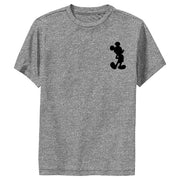 Disney Boy Mickey&Friends Mickey Mouse Pocket Silhouette Tee Charcoal Heather XL