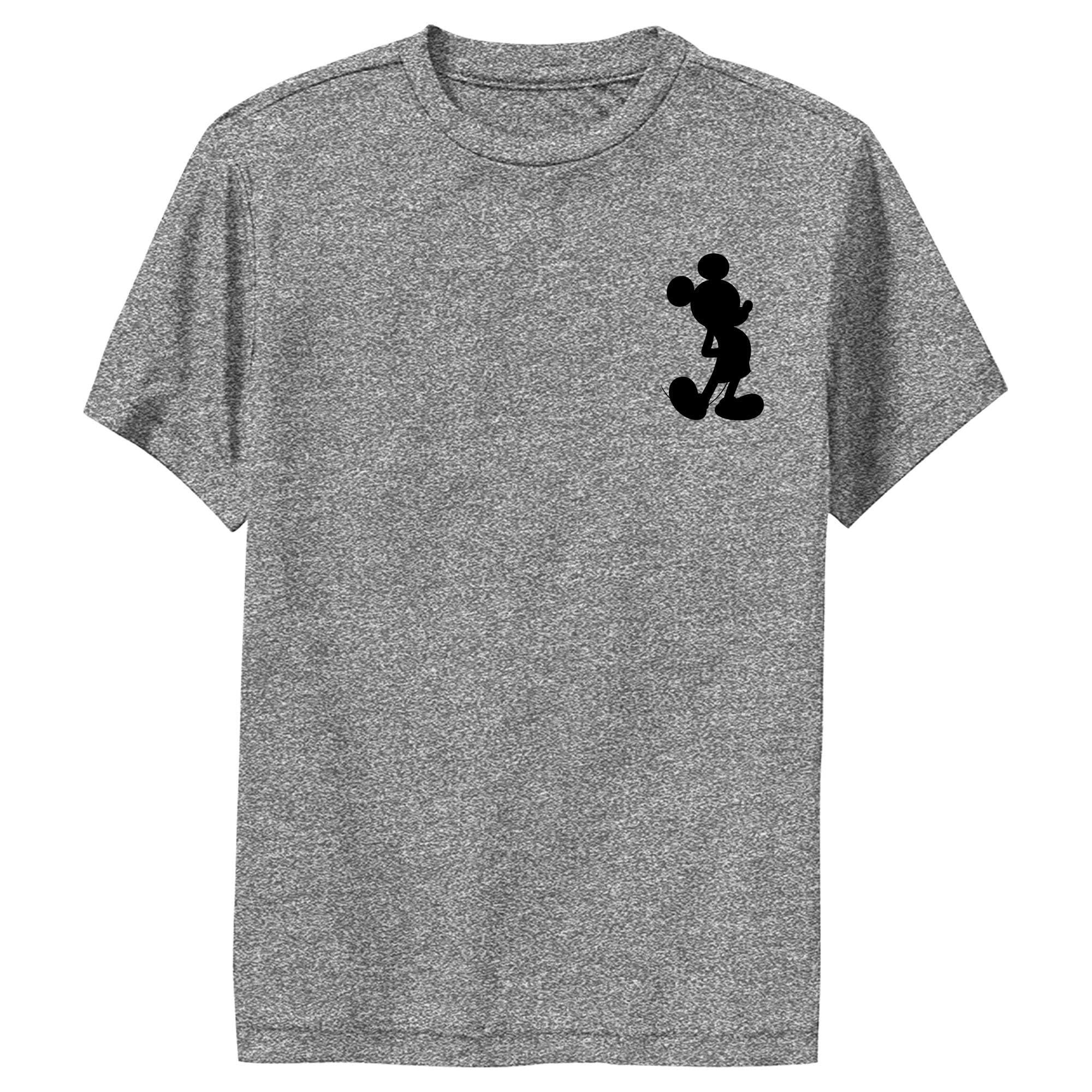 Disney Boy Mickey&Friends Mickey Mouse Pocket Silhouette Tee Charcoal Heather XL