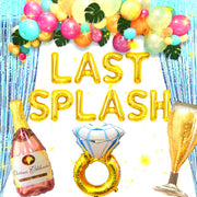 LaVenty Luxury Last Splash Bachelorette Party Decorations Gold Plastic