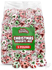 Bulk Christmas Nougats Candy Mix 2 lb Soft Chewy Peppermint Wintergreen Cinnamon