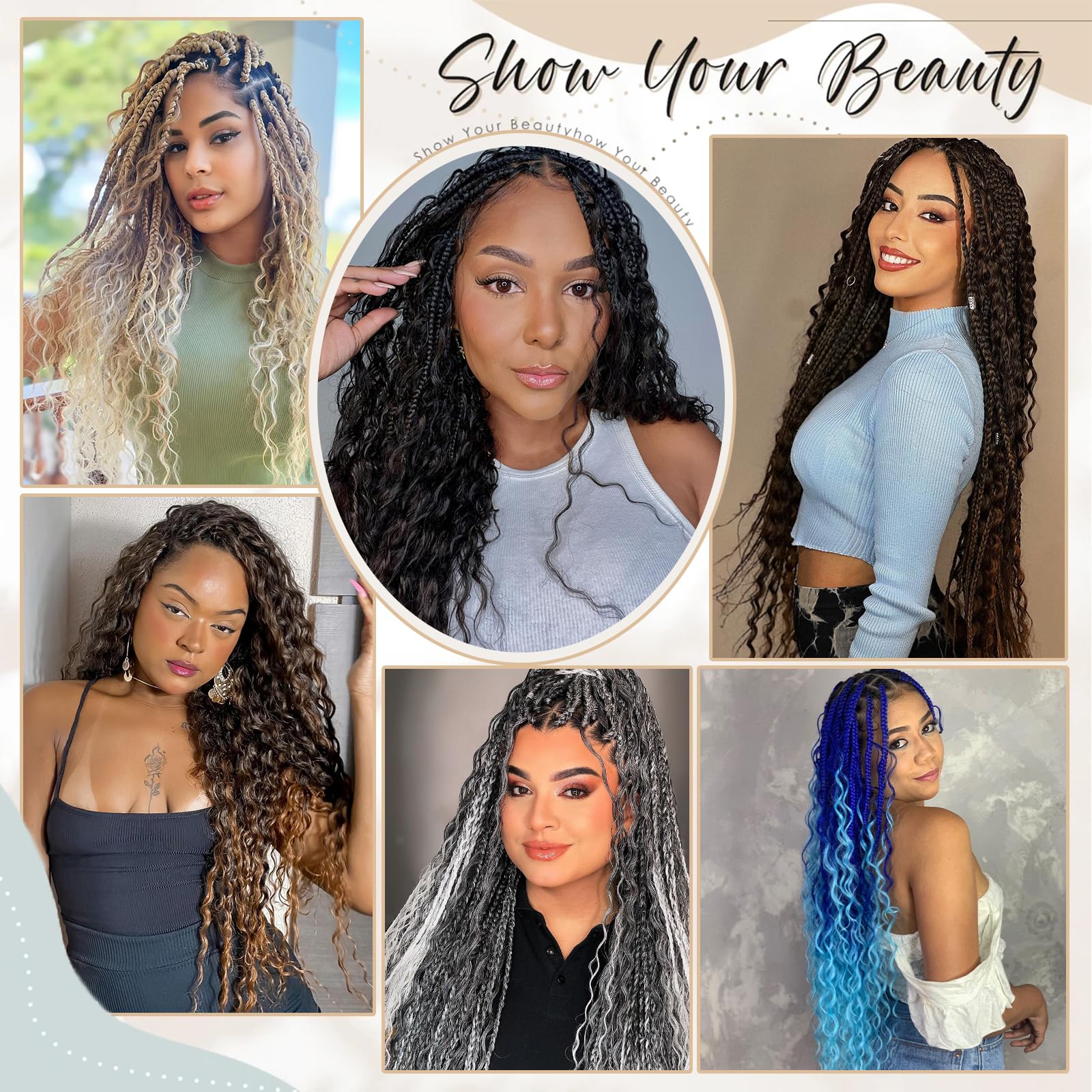 poetically Ombre Grey Boho Goddess Crochet Braids 18 Inch Pre-looped Hair
