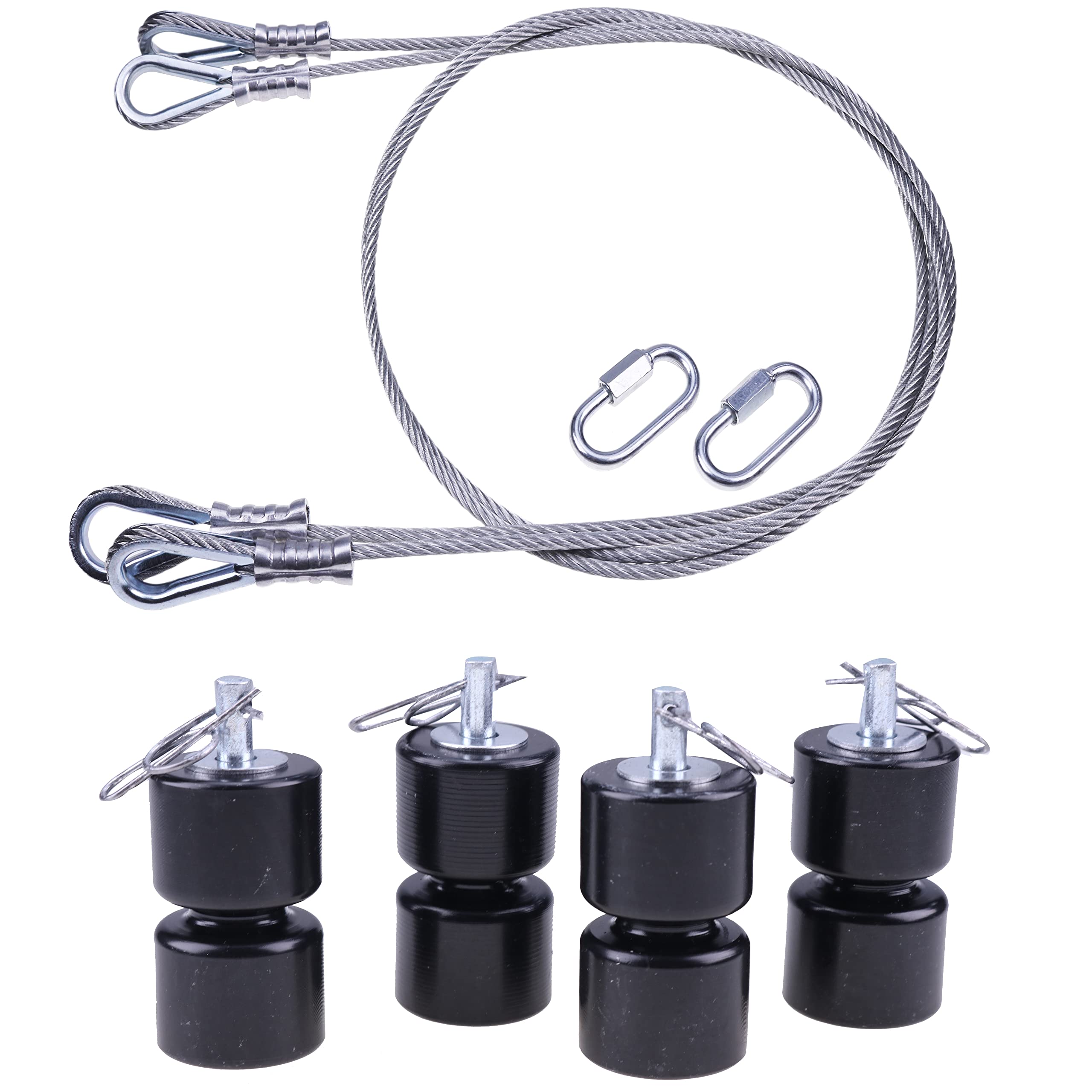 JEENDA Trailer Tailgate Lift Cables 2PCS 125542 GMNR-925 Pins 4PCS Clips