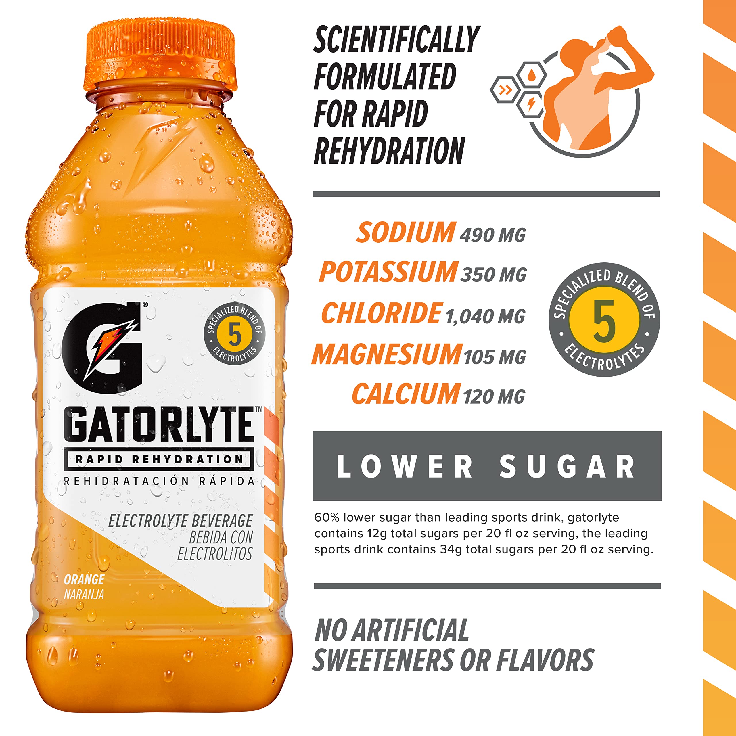 BestBy01/26 Gatorlyte Rapid Rehydration Electrolyte Drink 3 Flavor 20oz 12ct