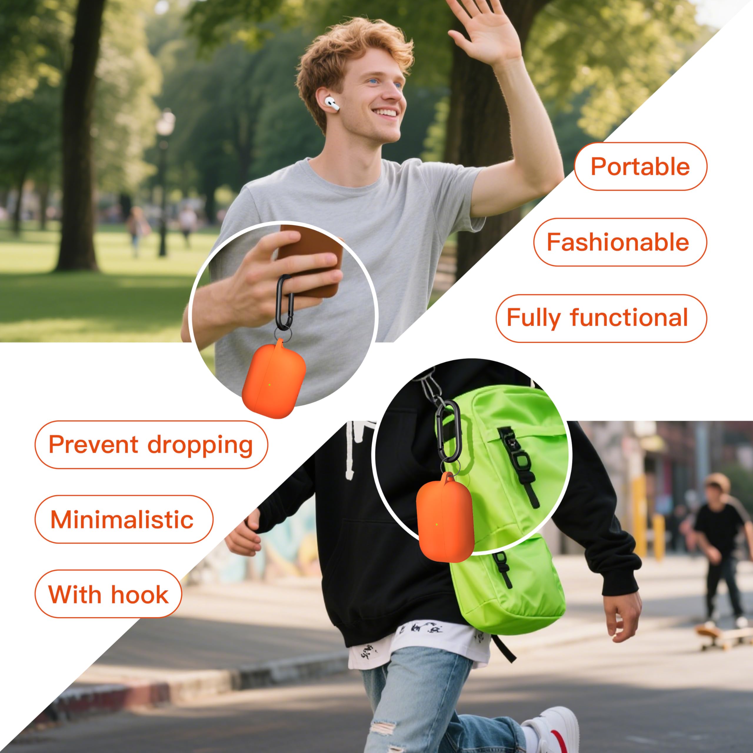 Brujula Silicone Case for AirPods Pro 3rd Gen 2025 Orange Protective Cover