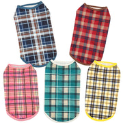 Cute Dog Shirts Clothes, Classic Plaid,Soft and Comfortable Fabric?Dog Clothes T Shirt Vest Soft for Small Medium Dogs Cats (plaid-5pcs, 3XL)