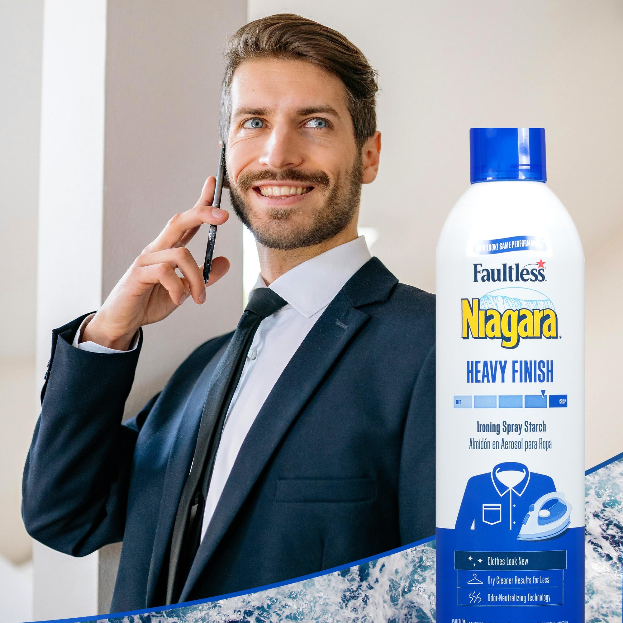 Niagara Spray Starch Plus Heavy 20 Oz Crisp Finish Professional