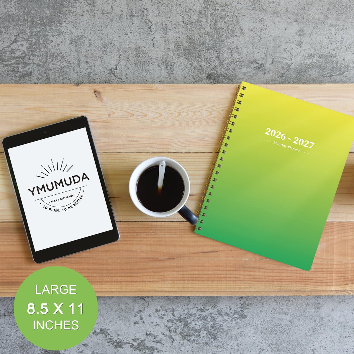 Ymumuda 2026–2027 Monthly Planner, 8.5 x 11 in, 24 Months
