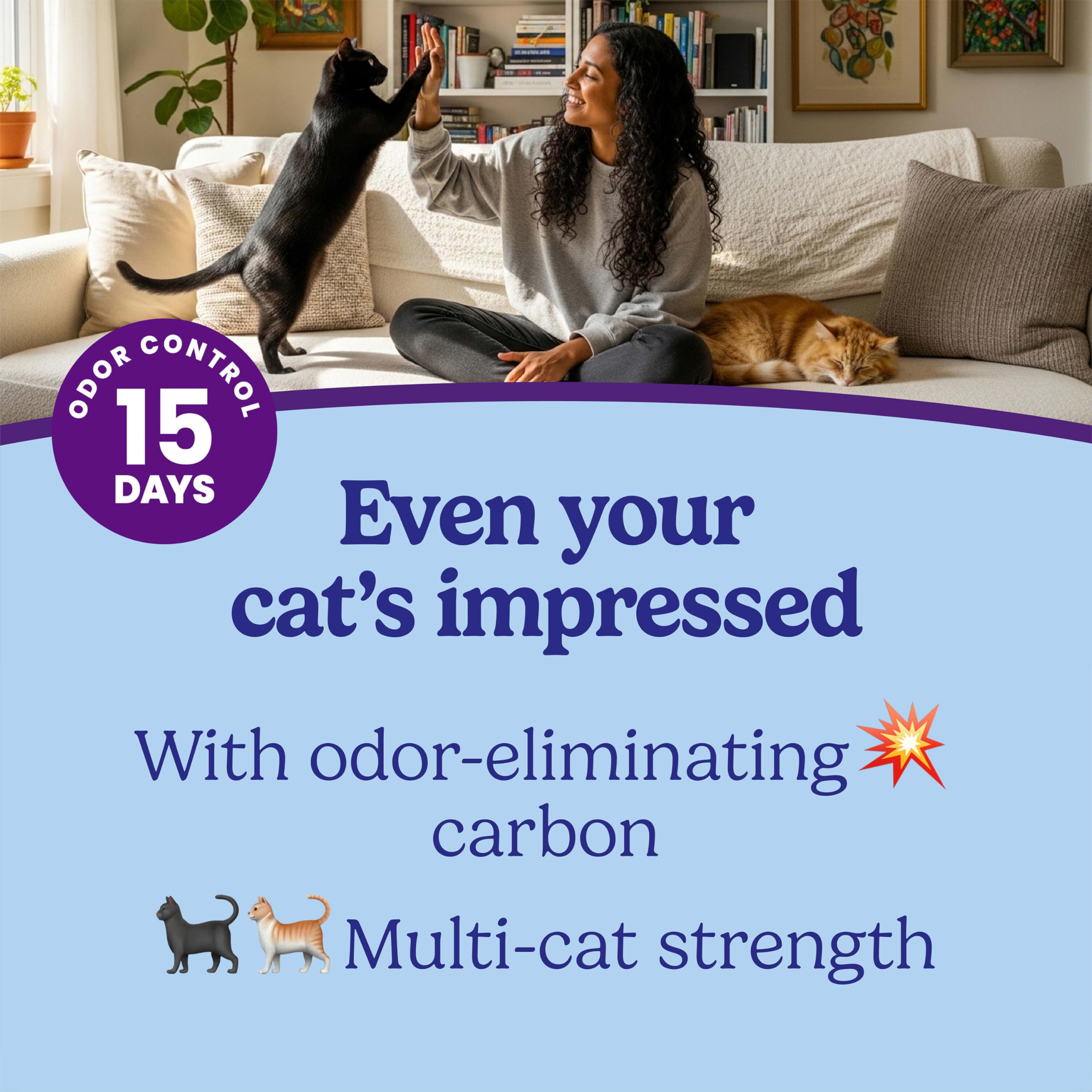 Fresh Step Clumping Cat Litter Multi-Cat Activated Charcoal Low Dust 14 lb