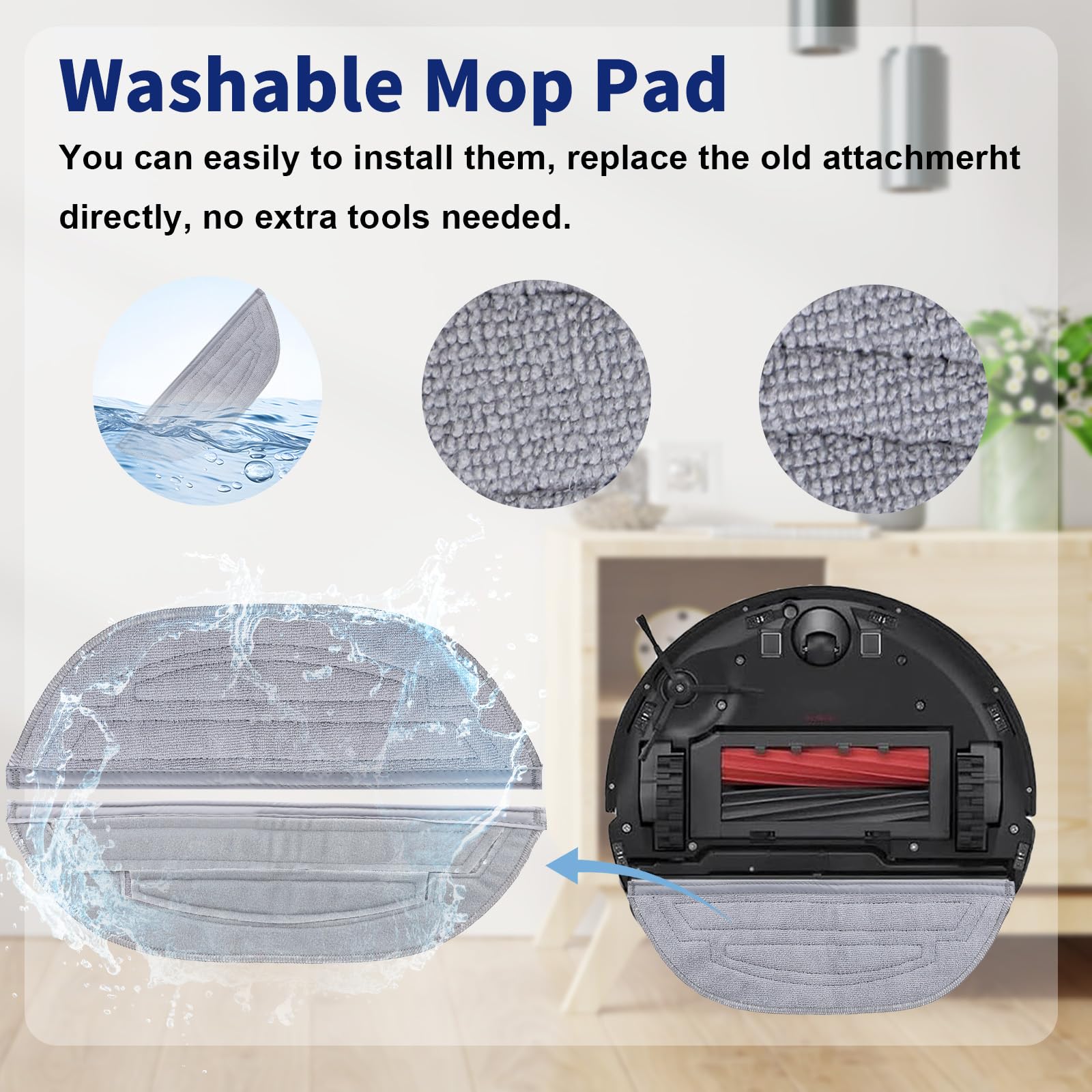Feilifan 24PCS Roborock S8 MaxV Ultra Accessories Kit Dual Brush Filter Mop