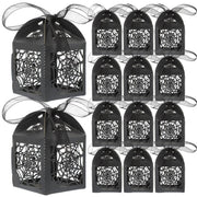 BESTOYARD Halloween Hollow Die-Cut Candy Boxes Black 8.27x4.53in 50pcs
