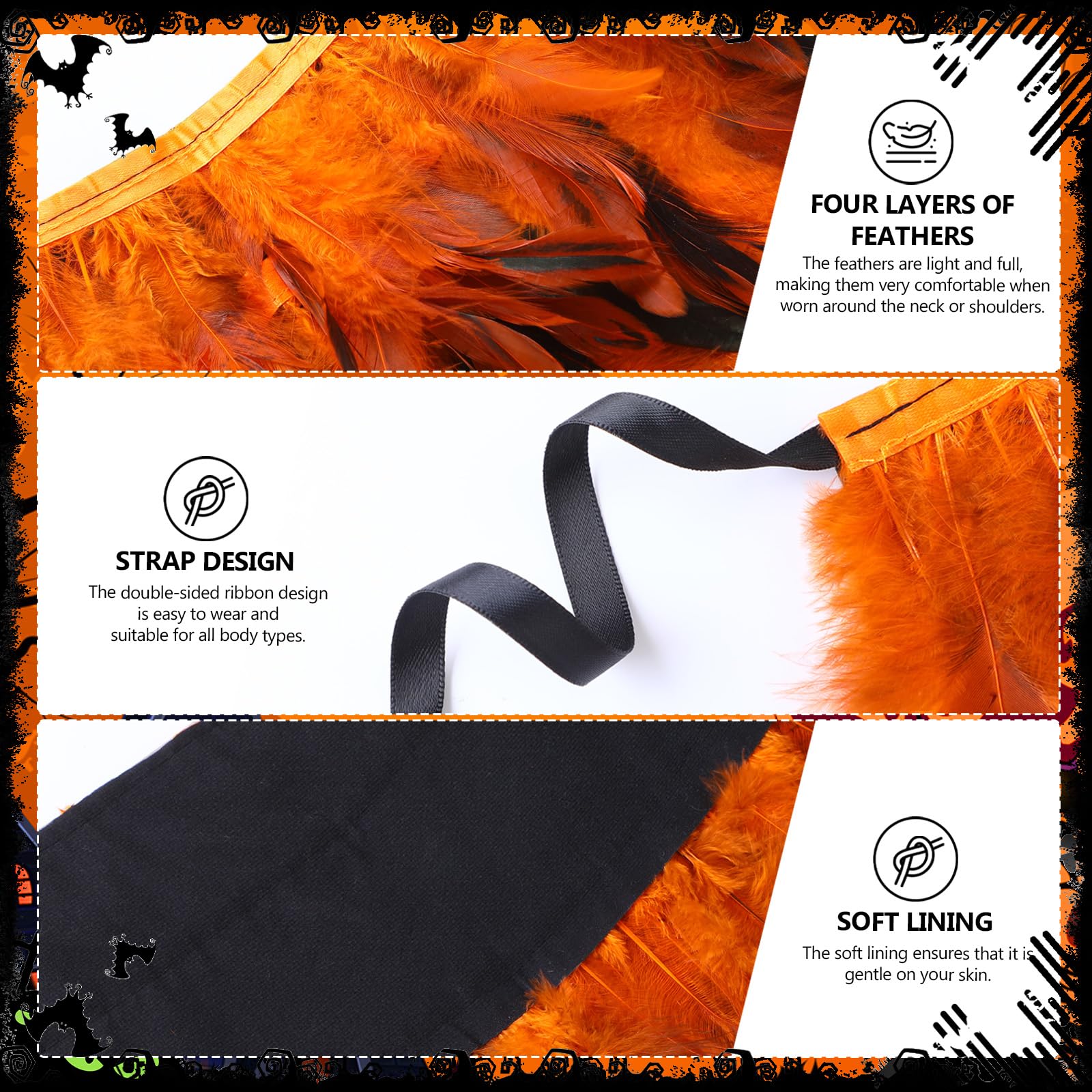 Newcotte Eagle Costume Set Mask Wings Feather Cape Halloween Unisex One Size
