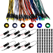 Saysurey 126 Pcs 12v LED Lights Kit, 60 Pre Wired LED Light Emitting Diodes 60