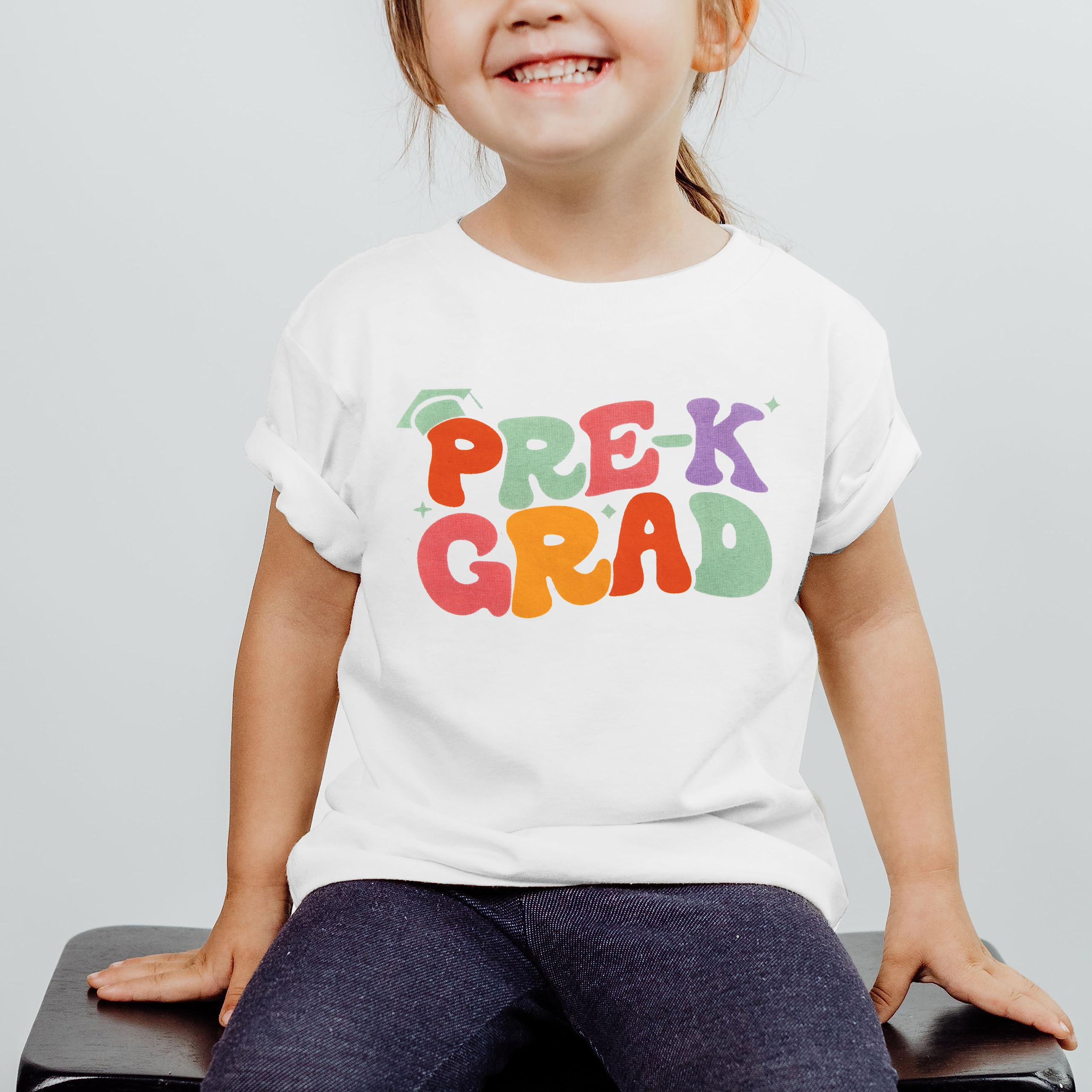 BANGELY Pre-K Graduation Shirt Toddler Kids Last Day School 2026 White Size 4-5T