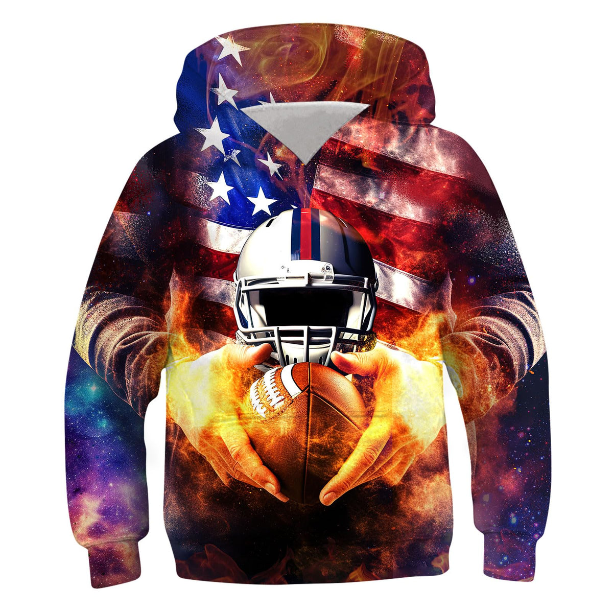 Belovecol Boys' Astronaut Space Print Hoodie, 12-14 Years