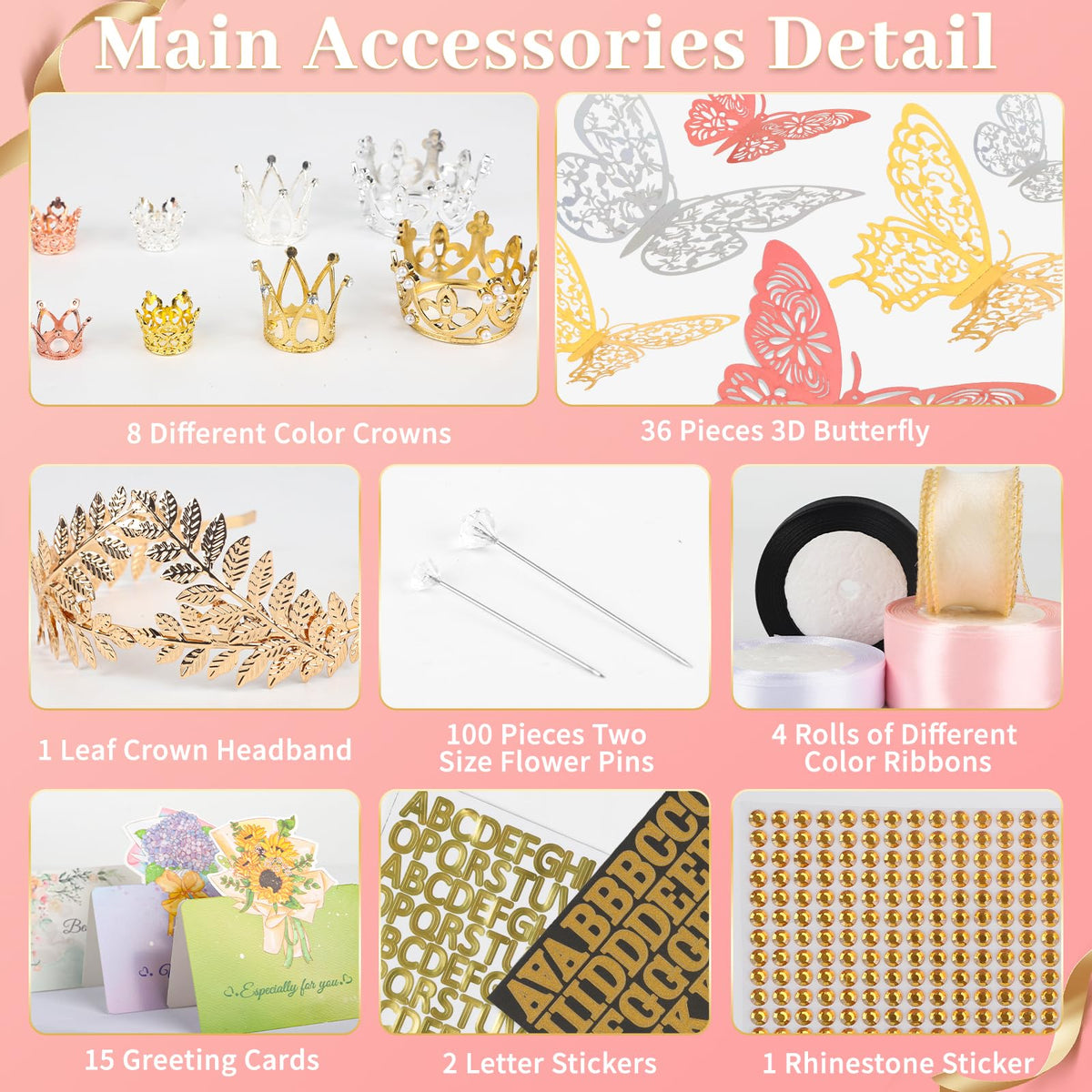 BESUPERT 260-Piece Bouquet Wrapping Craft Supplies Kit