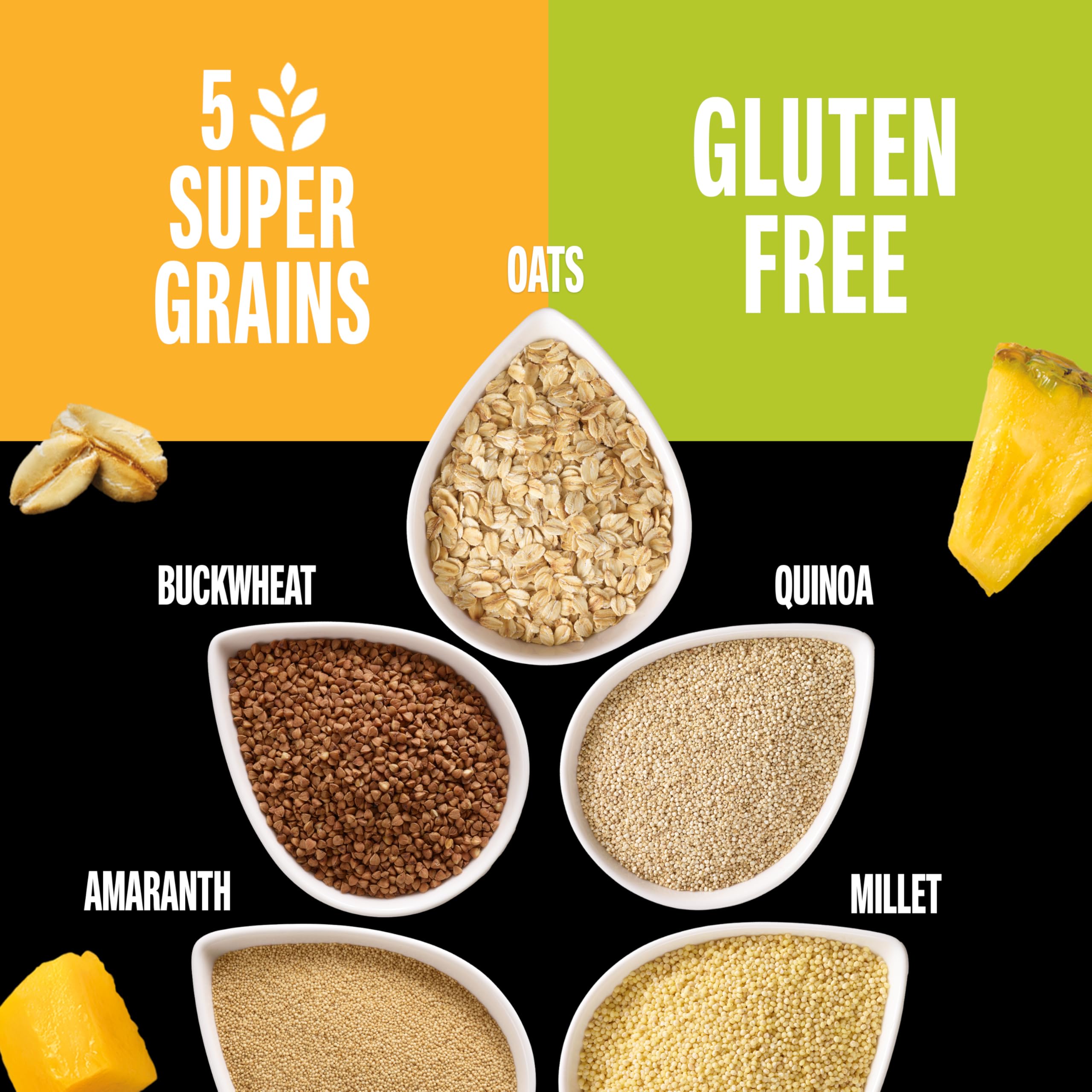 BestBy01/26 KIND Healthy Grains Energy Bars Pineapple Mango 7.1oz 5 Ct