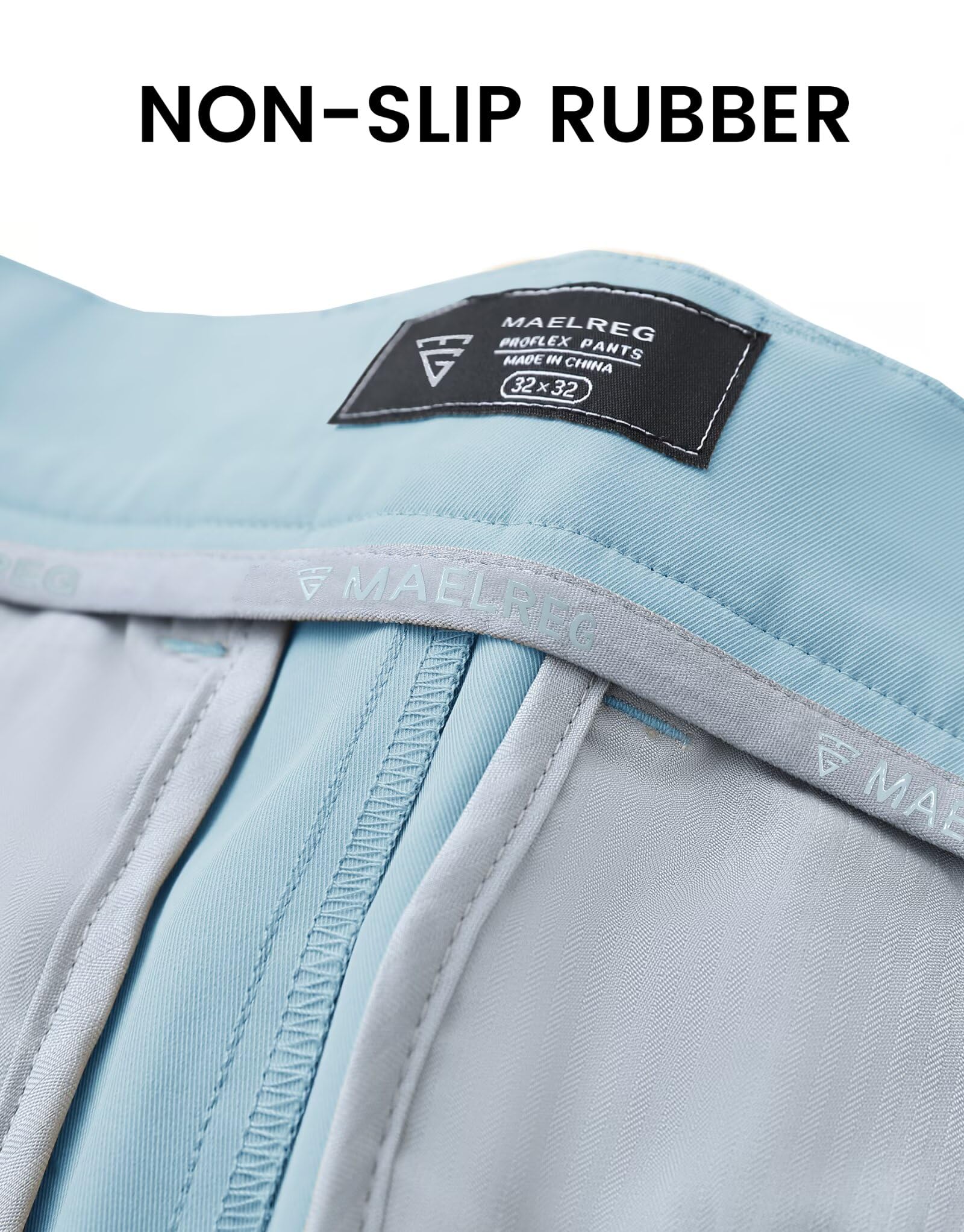 M MAELREG Mens Dress Pants Relaxed Fit Business Golf Trousers Light Blue Size 30