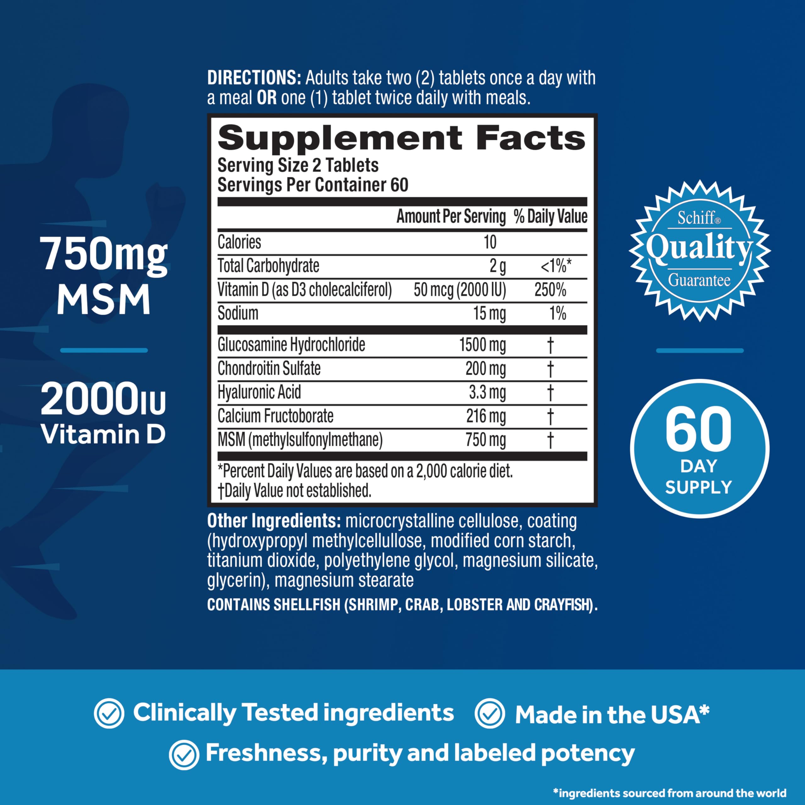 BestBy05/28 Move Free Advanced Glucosamine Chondroitin MSM Vitamin D3 120ct