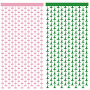 JJWYLTKB 2 Pack Pink Green Fringe Curtain 3x7ft Birthday Party Decor