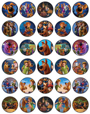 NATURAL BEHAVIOUR 30 Edible Cupcake Toppers Mystery Pup Dog Team Collection