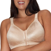 PLAYTEX Women's 18 Hour Extra Back Support Front Close Wireless Nude 2-Pack 42B