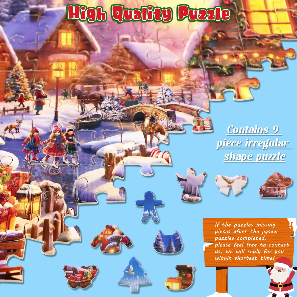 Qifeyla 500-Piece Funny Christmas Jigsaw Puzzle
