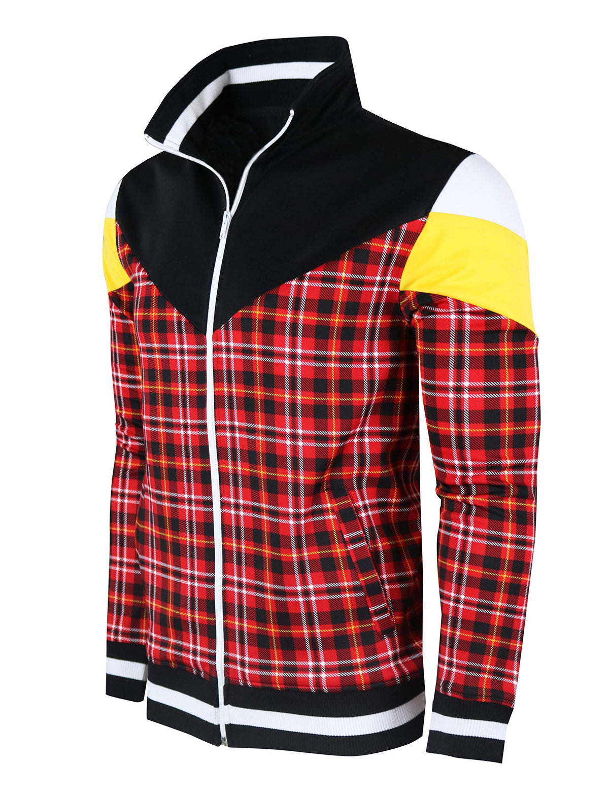 SCREENSHOT SCREENSHOTBRAND-F11957 Mens Urban Hip Hop Premium Track Jacket - Slim