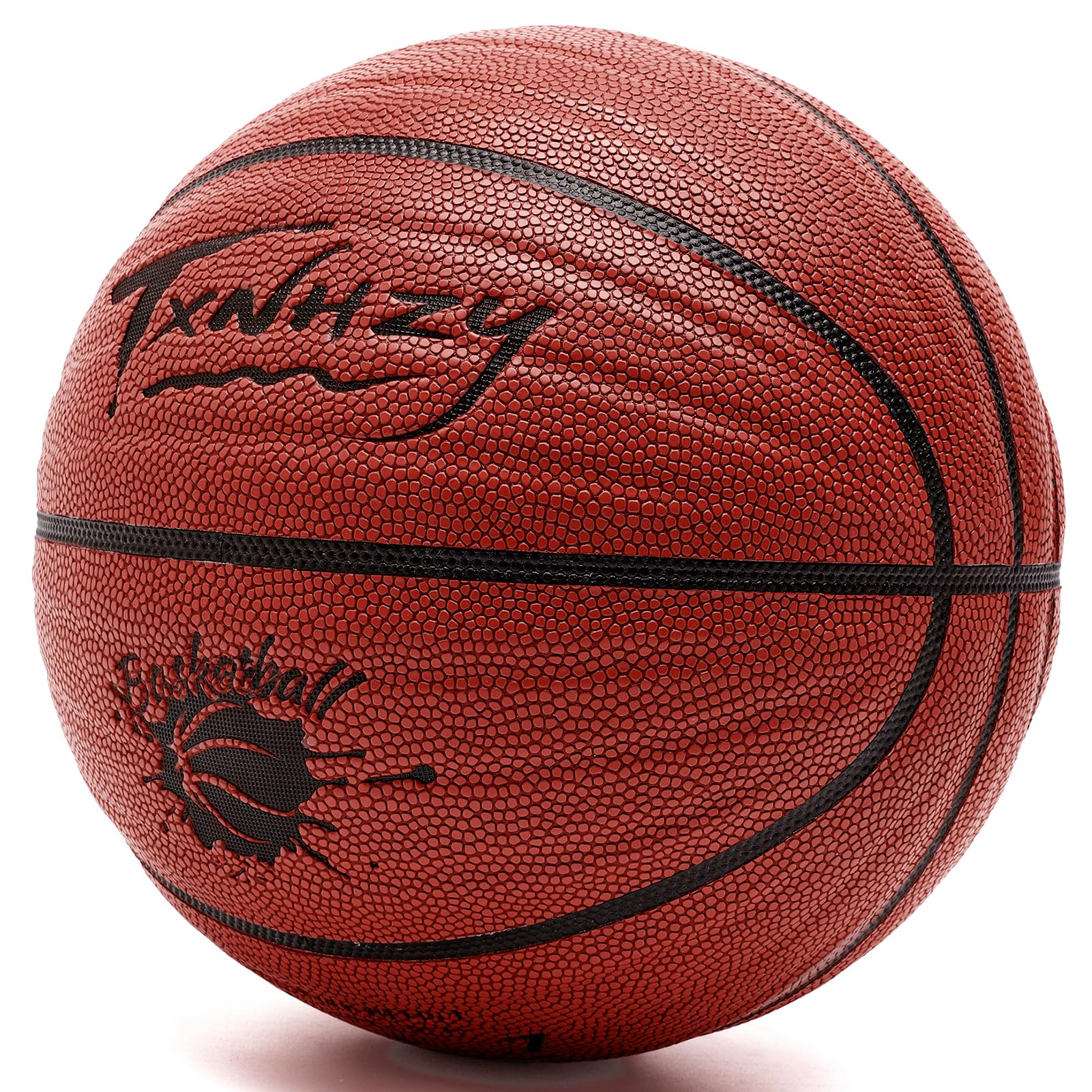 TXNHZY Basketball Outdoor Indoor Durable PU Nylon Brown Size 7 29.5