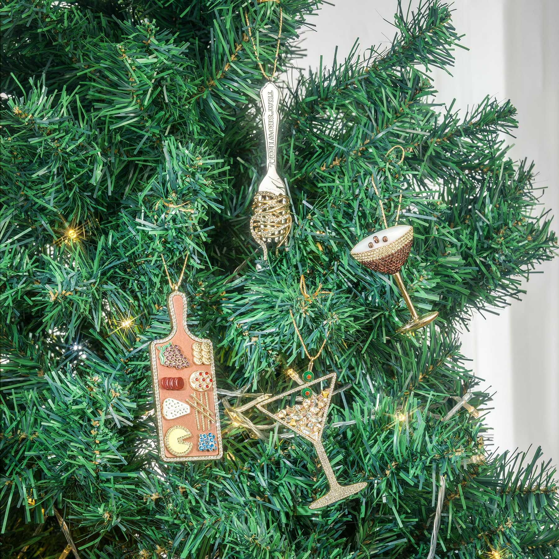 COXTNBIO Christmas Pasta Ornaments Italian Tree Decorations Medium Pasta Metal