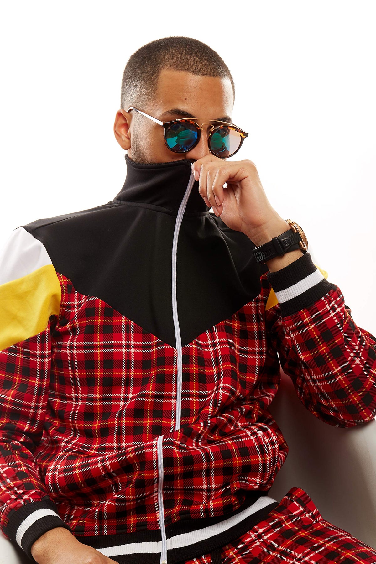 SCREENSHOT SCREENSHOTBRAND-F11957 Mens Urban Hip Hop Premium Track Jacket - Slim