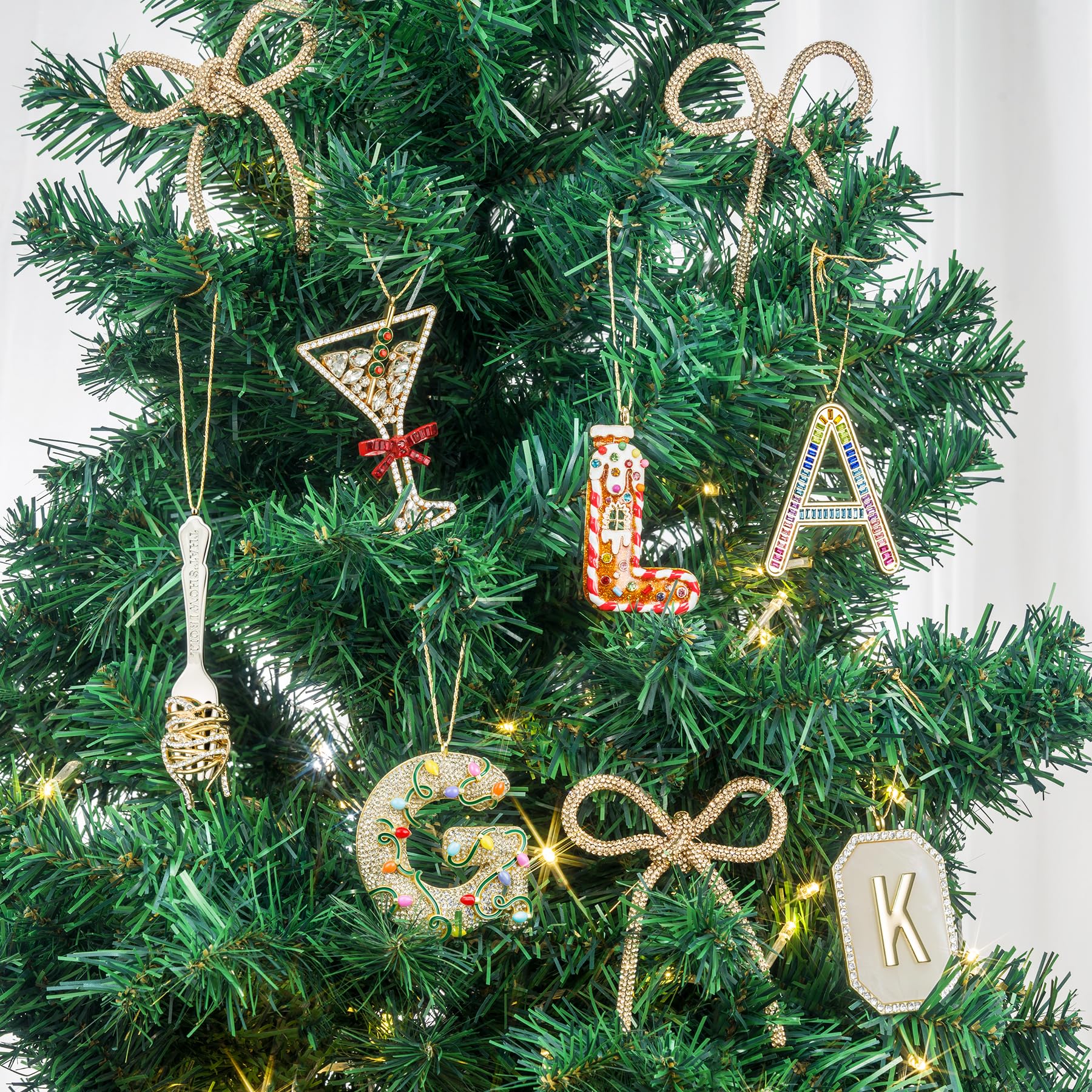 COXTNBIO Christmas Pasta Ornaments Italian Tree Decorations Medium Pasta Metal