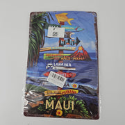 Zopozo Maui Vintage Metal Tin Sign, 12 x 8 in