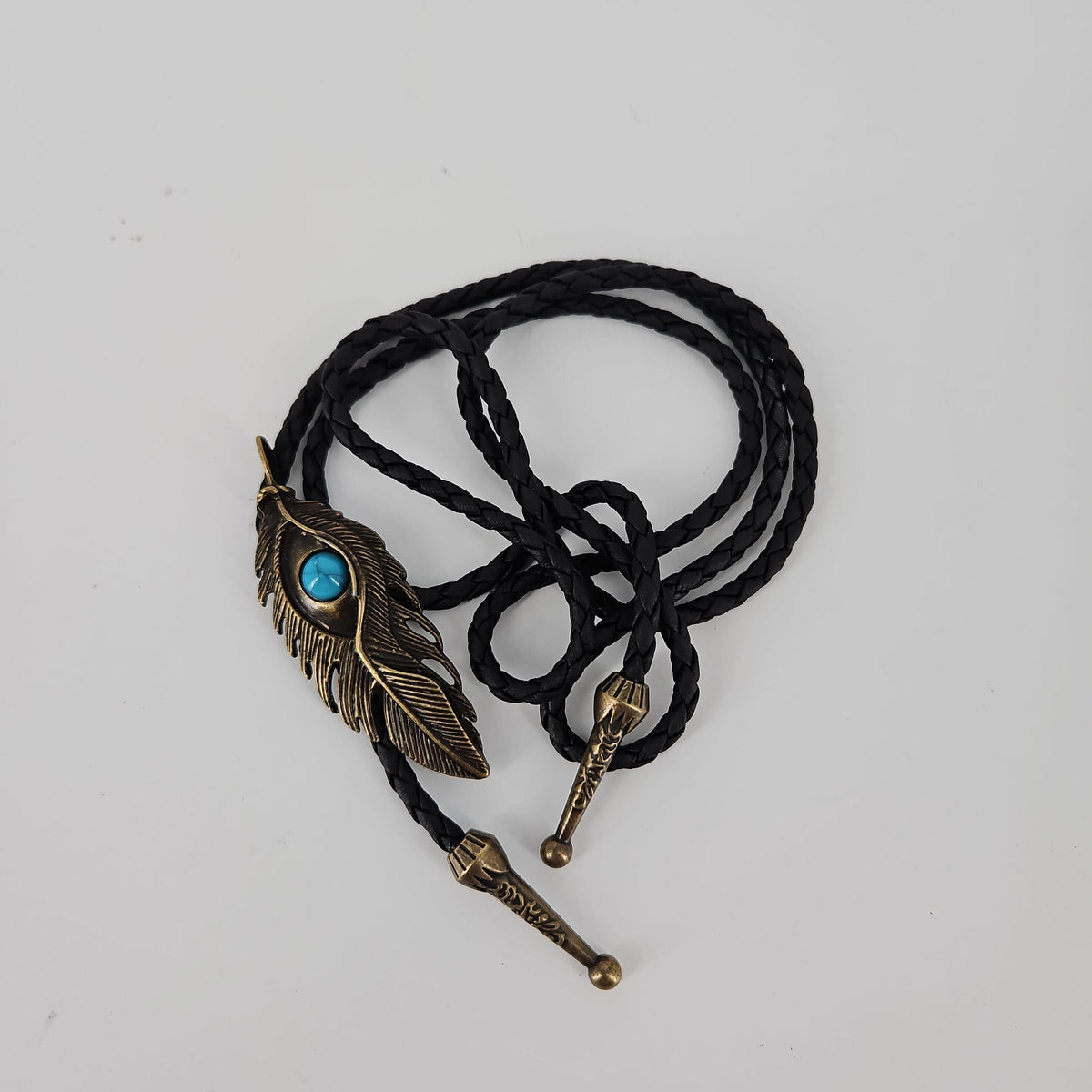 [Like New] Feather Evil Eye Bolo Tie