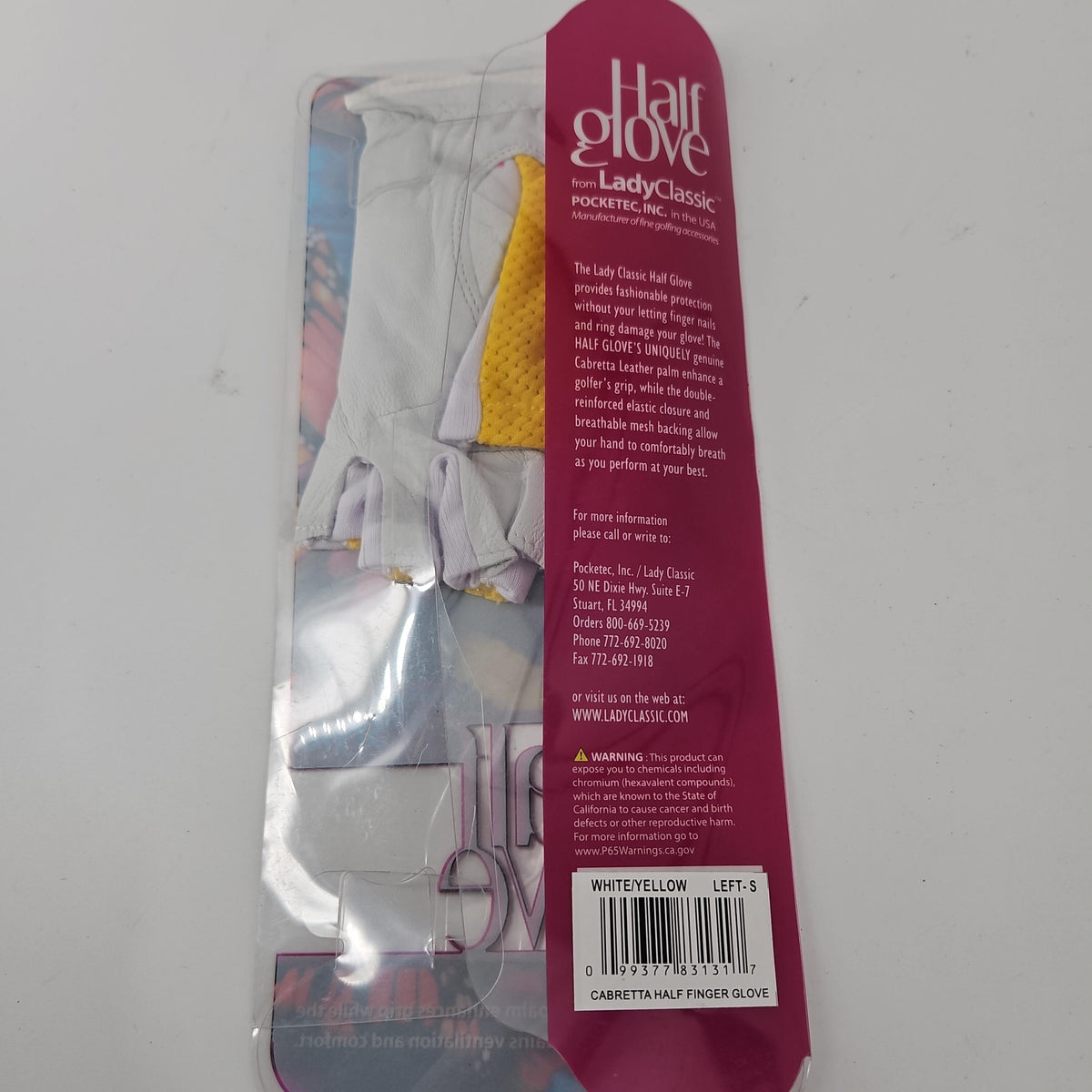 [Like New] Lady Classic Women's Left-Hand Half-Finger Golf Glove, Small