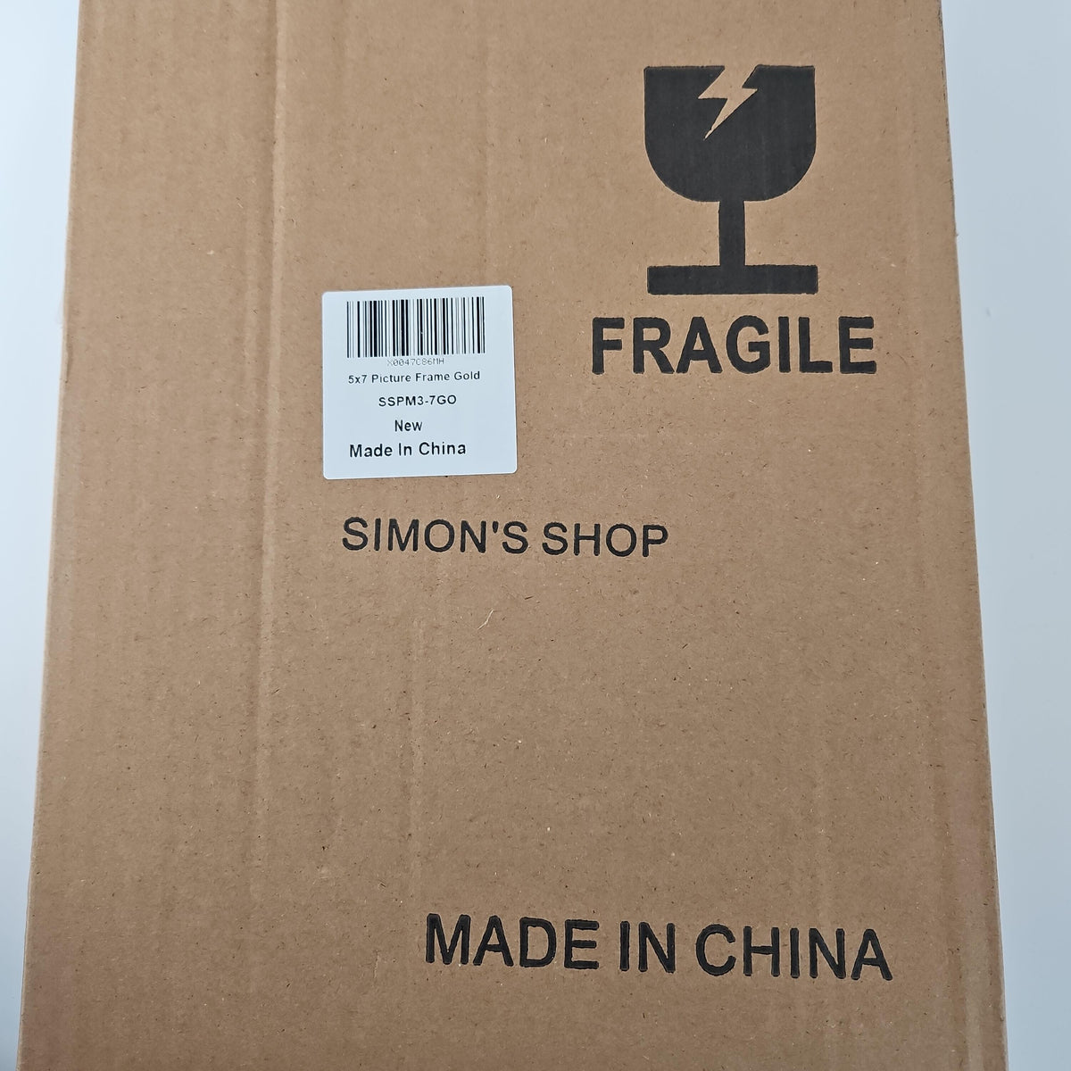 [Like New] SIMON'S SHOP SSPM3-7GO 5x7 Gold Ornate Picture Frame