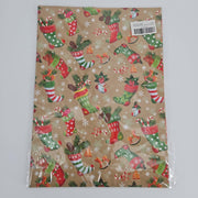 Christmas Stocking Pattern Gift Wrapping Paper