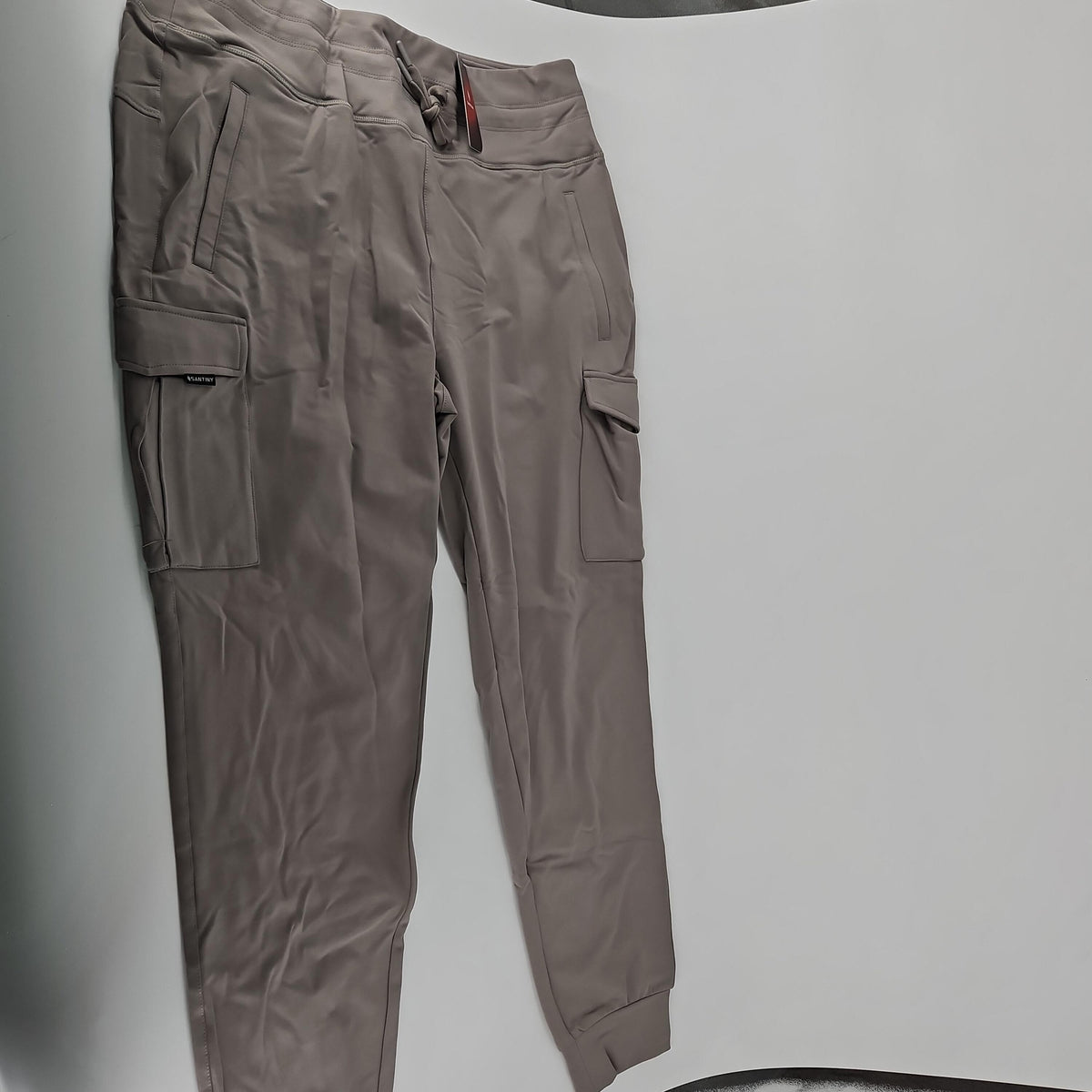 SANTINY Women's Cargo Joggers SAK1052, Light Grey, XXL