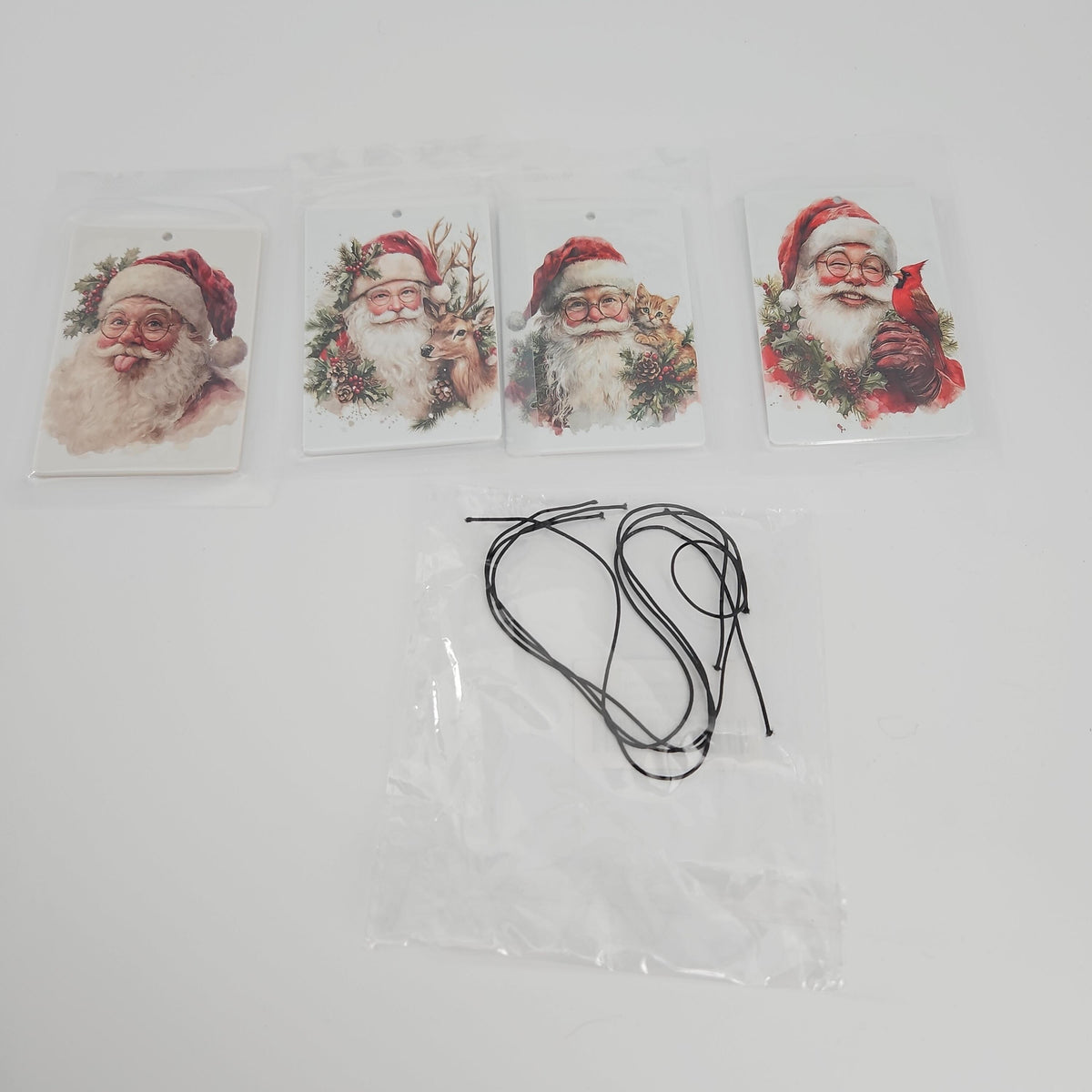 KBRCT Santa Claus Hanging Paper Air Fresheners, 4 Pieces