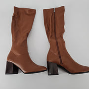 [Like New] Tall Side-Zip Block-Heel Boots