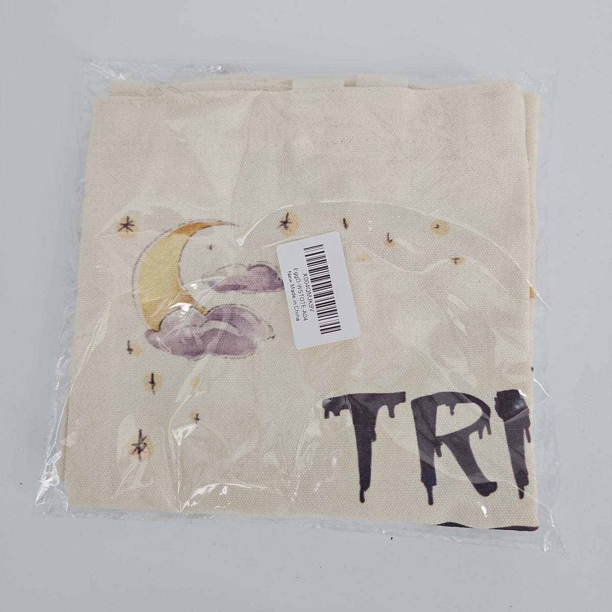 Halloween Trick or Treat Reusable Cotton Canvas Tote Bag