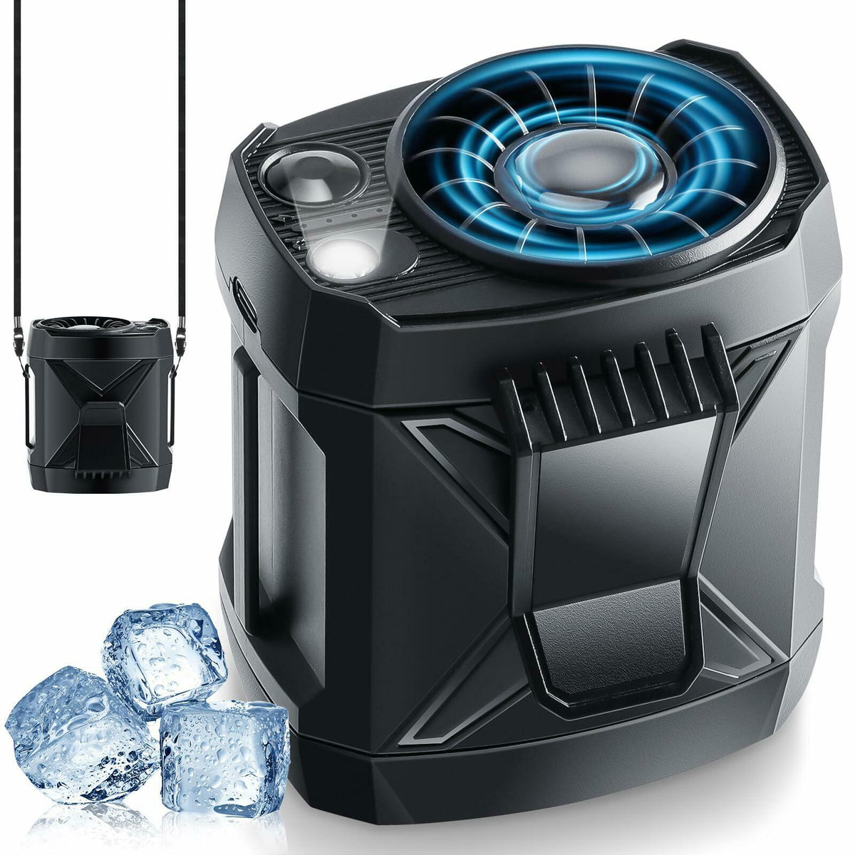 LMAMANWU Mini Rechargeable Portable Fan, 4-Speed, Black