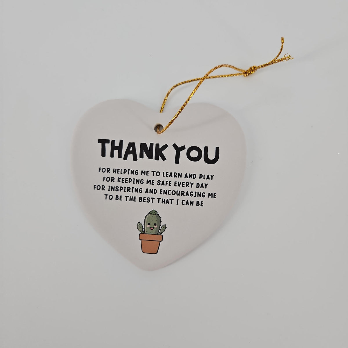 Hialektur Ceramic Heart Teacher Appreciation Ornament