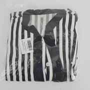 Striped Button-Front Shirt, Size M