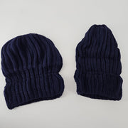 NPQQUAN 2-Pack Knit Winter Beanie Hats for Men and Women, Navy Blue