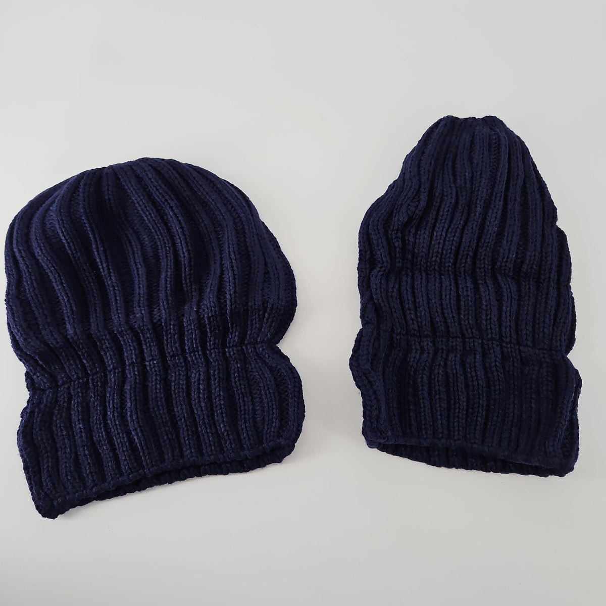 NPQQUAN 2-Pack Knit Winter Beanie Hats for Men and Women, Navy Blue
