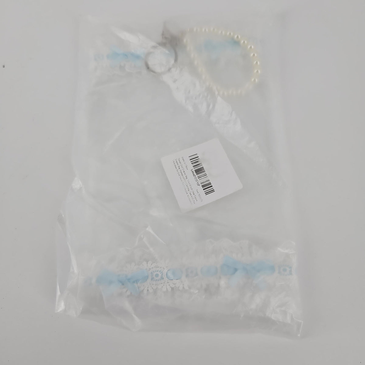 Tinoaly Clear PVC Doll Display Bag, 5.9 x 9.8 in, Pearl Keychain