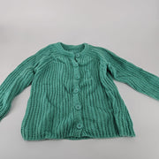 Teal Knit Button-Front Cardigan, Size S