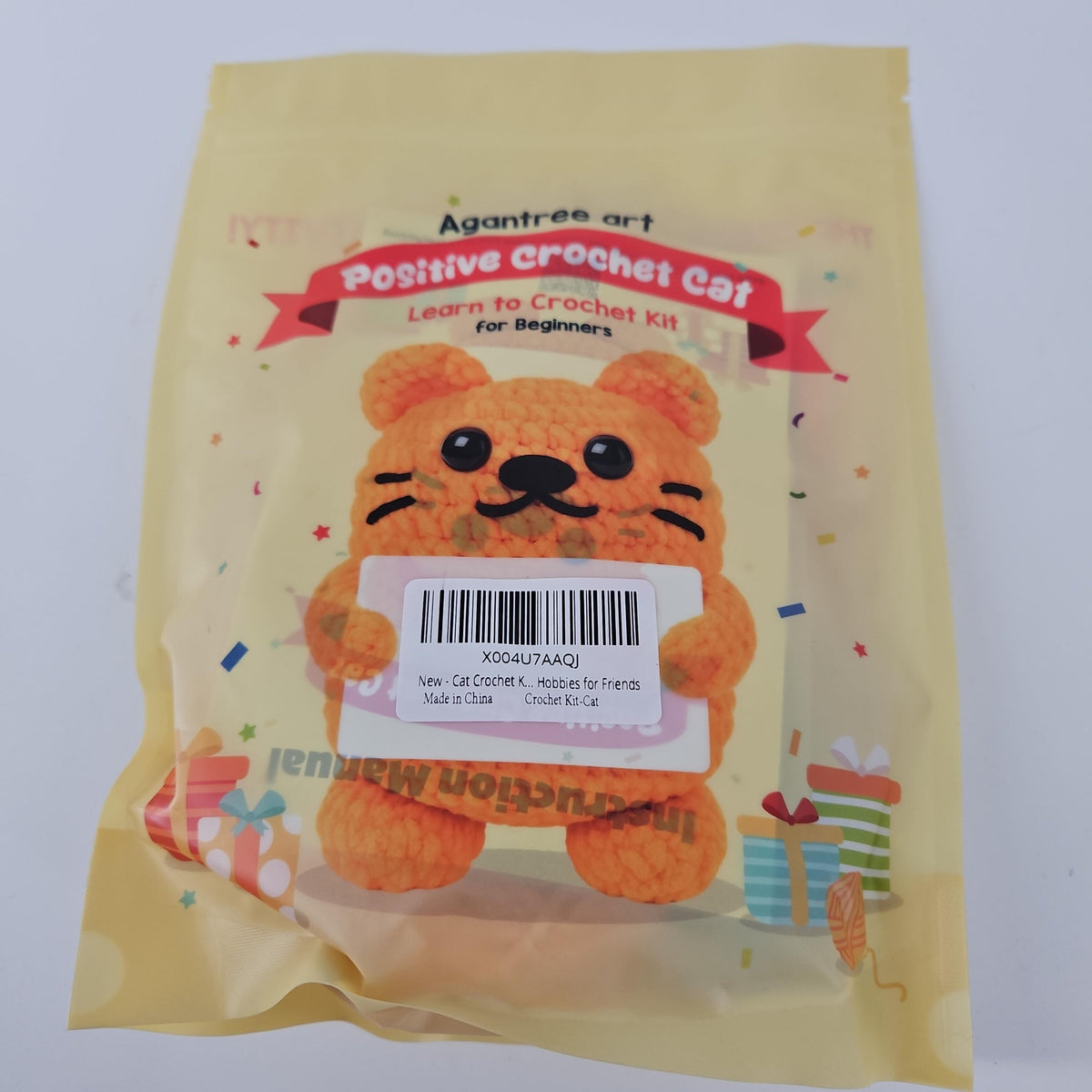 Agantree Art Positive Crochet Cat Beginner Kit