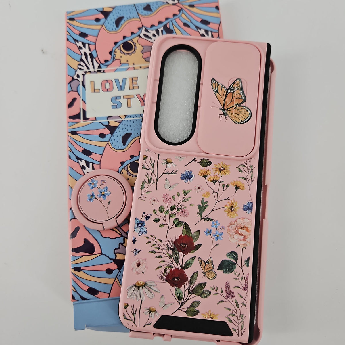 [Like New] Vintage Floral Hard Case for Z Fold 4